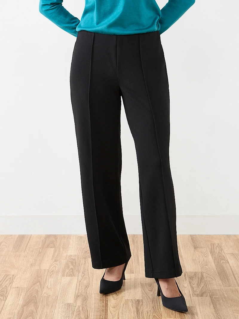 Trisha Scuba Crepe Wide-Leg Pant