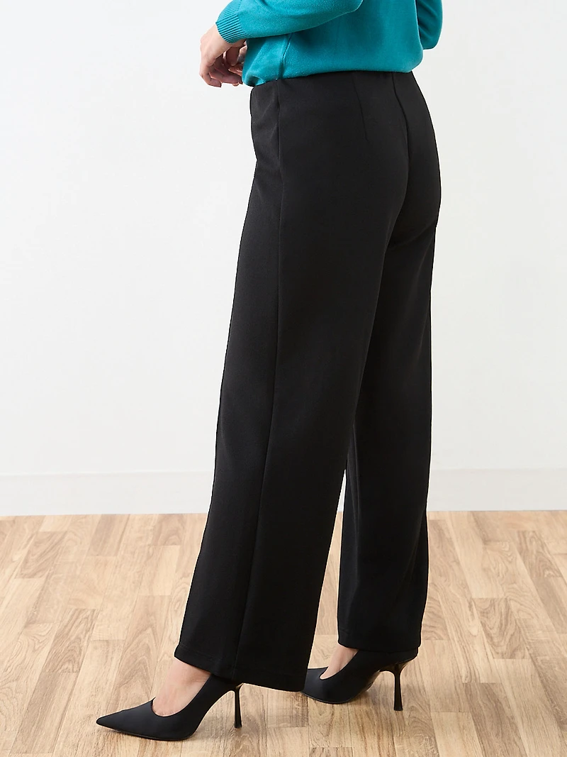 Trisha Scuba Crepe Wide-Leg Pant