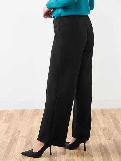 Trisha Scuba Crepe Wide-Leg Pant