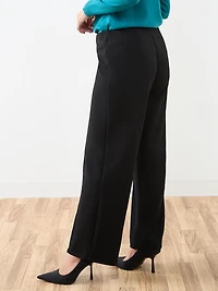 Trisha Scuba Crepe Wide-Leg Pant