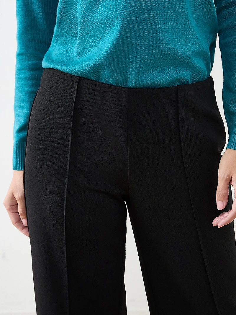 Trisha Scuba Crepe Wide-Leg Pant