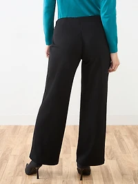 Trisha Scuba Crepe Wide-Leg Pant
