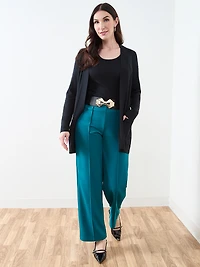 Trisha Scuba Crepe Wide-Leg Pant In Peacock