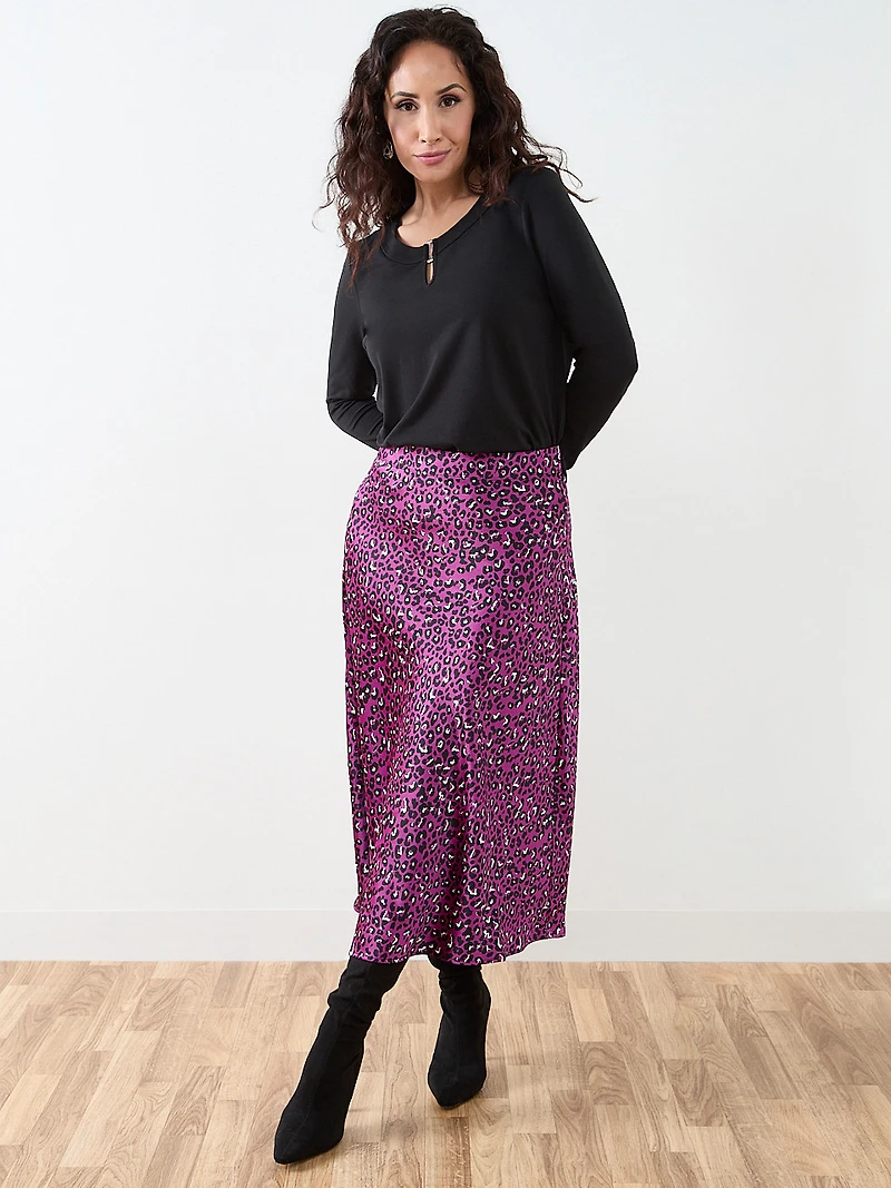 Petite Long Sleeve Top with Hardware