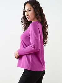 Petite Long Sleeved Top with Hardware