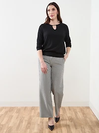 3/4 Sleeve Top with Hardware Detail