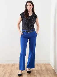 Cap Sleeve Cowl Neck Top