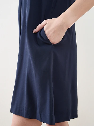 Crochet Detail Flutter Sleeve Dress