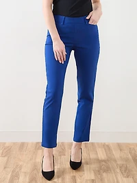 Emily Micro-Twill Cobalt Slim Leg Pant