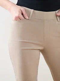 Emily Micro-Twill Mushroom Slim Leg Pant