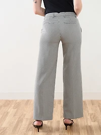 Hannah Wide Leg Trouser in Black/White Print