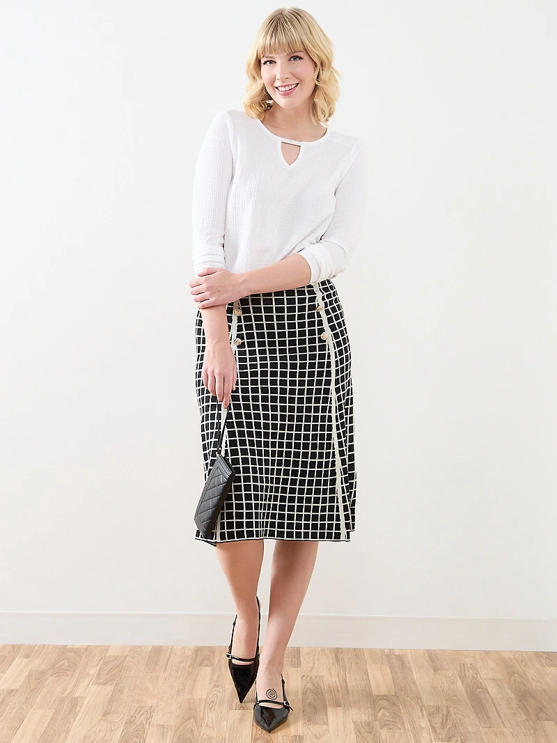 Knit Midi Sweater Skirt