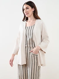Long Sleeve EdgeTo Edge Textured Cardigan