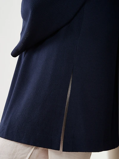 Long Sleeve Edge-To-Edge Textured Cardigan