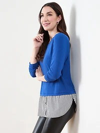 Long Sleeve Knit Fooler Top