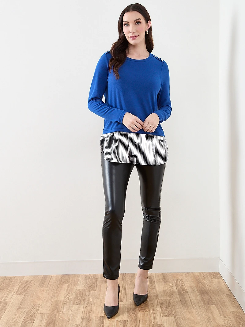 Long Sleeve Knit Fooler Top