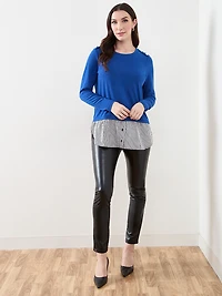 Long Sleeve Knit Fooler Top