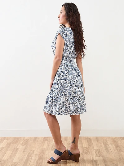 Petite Fit & Flare Floral Dress