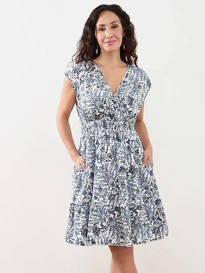 Petite Fit & Flare Floral Dress