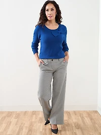 Petite Scoop Neck Bow Sweater