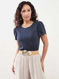Petite Short Tulip Sleeve Tee