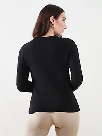 Scoop Neck Bow Sweater