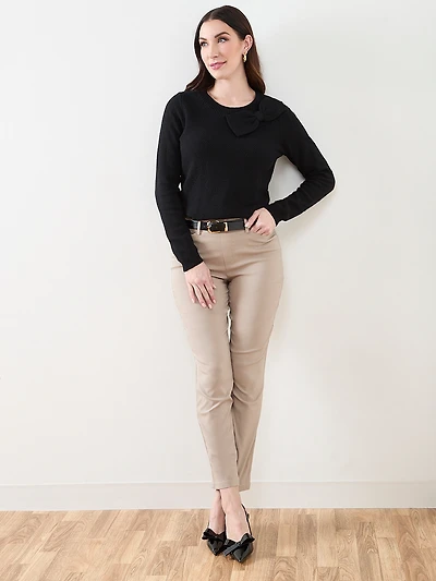 Scoop Neck Bow Sweater