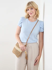 Short Tulip Sleeve Tee