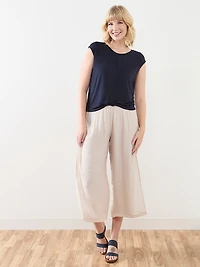 Cap Sleeve Knot Front Top