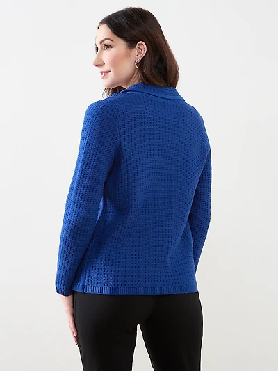 Textured Sweater Blazer