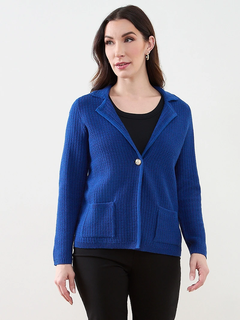 Textured Sweater Blazer