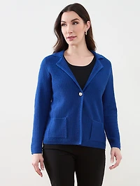 Textured Sweater Blazer