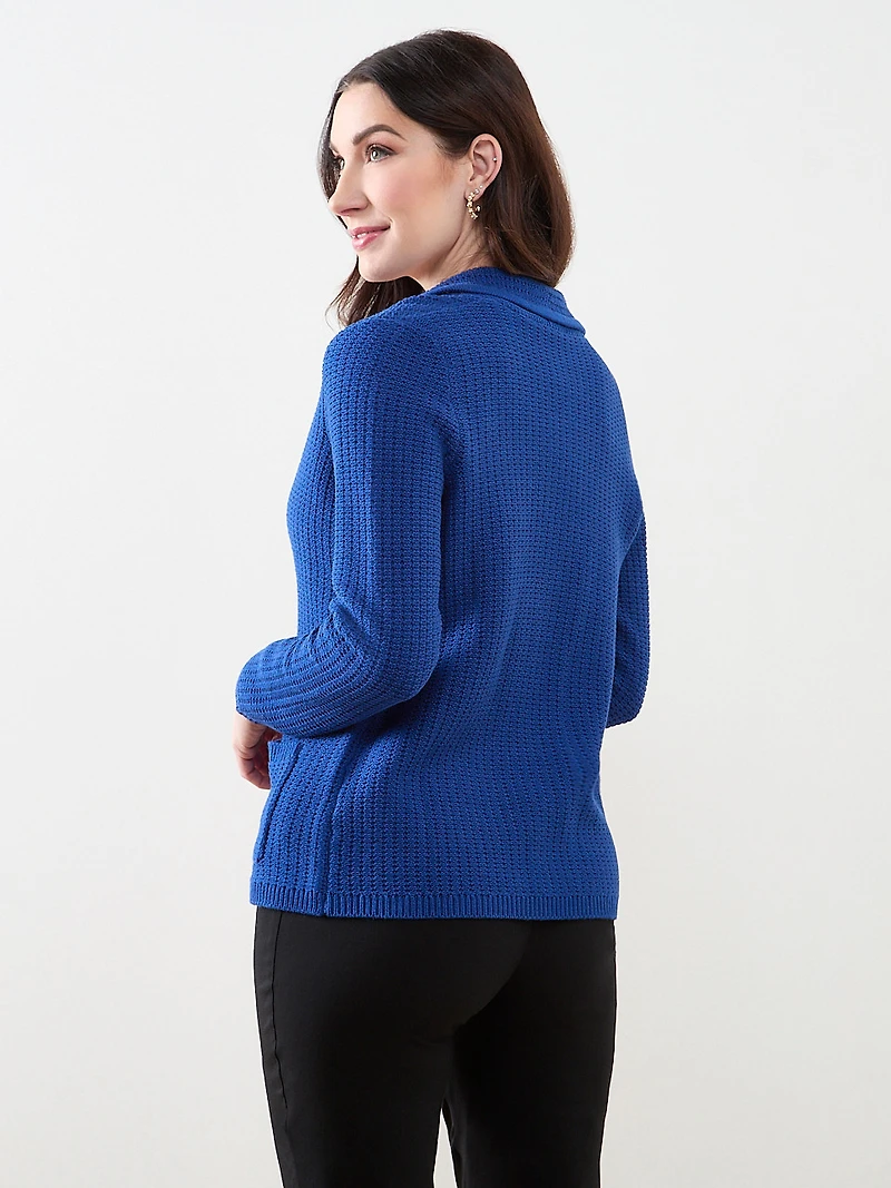 Textured Sweater Blazer