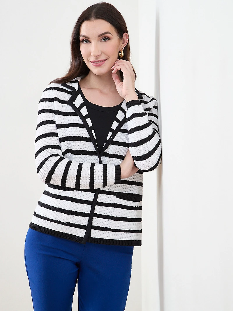 Textured Sweater-Blazer