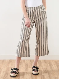 Tonia Linen Wide Crop Pant