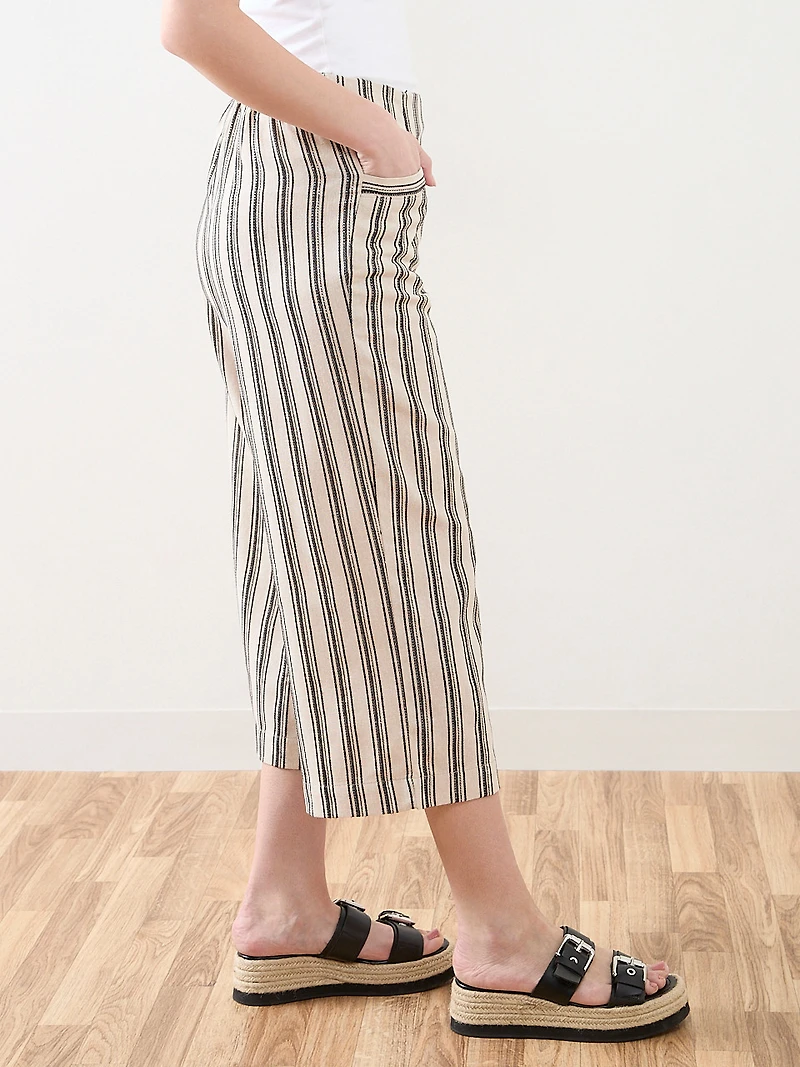 Tonia Linen Wide Crop Pant