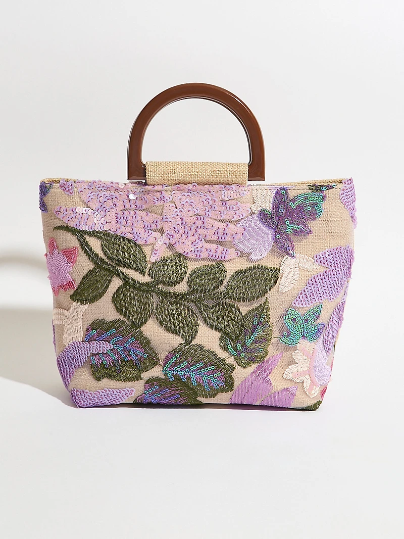 Plumberry Embroidered Bag