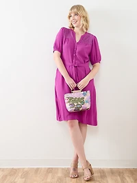 Plumberry Embroidered Bag