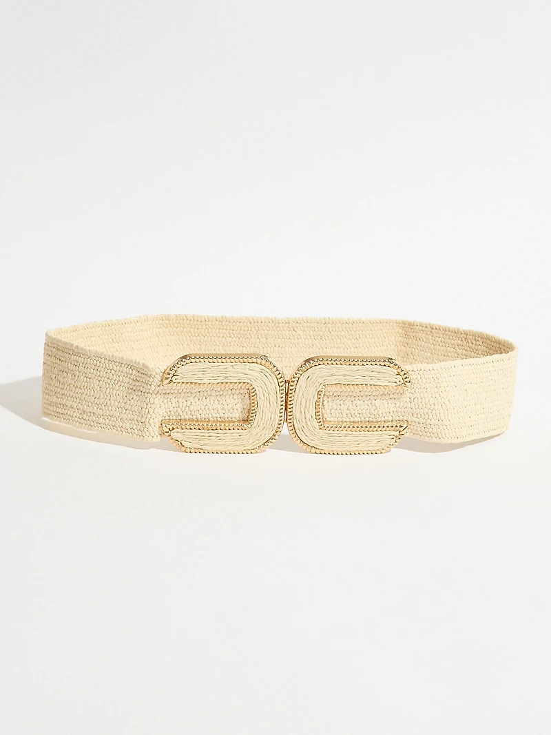 U-Shaped Light Neutral Stretch Belt