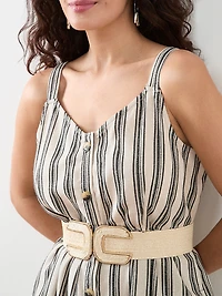 U-Shaped Light Neutral Stretch Belt