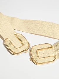 U-Shaped Light Neutral Stretch Belt