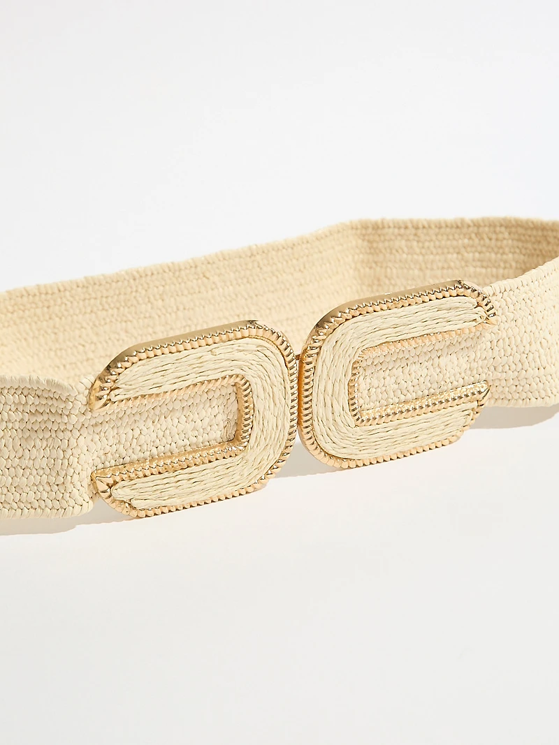 U-Shaped Light Neutral Stretch Belt