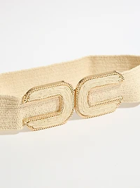 U-Shaped Light Neutral Stretch Belt