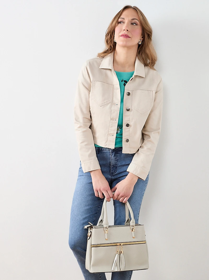 Coloured Denim Jean Jacket
