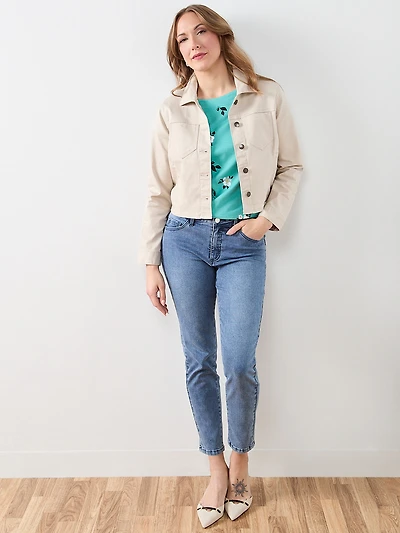 Coloured Denim Jean Jacket