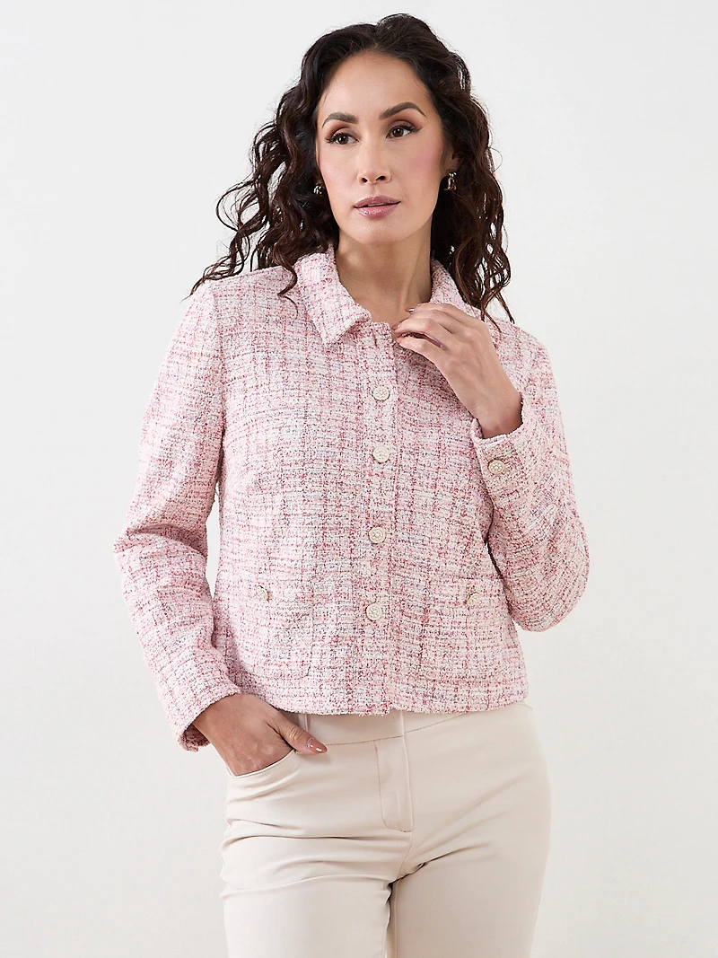 Knit Tweed Suit Jacket