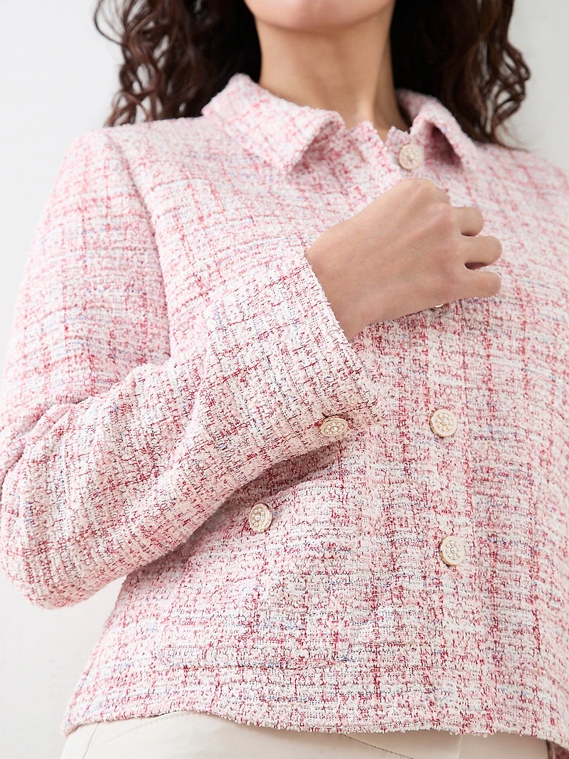 Knit Tweed Suit Jacket