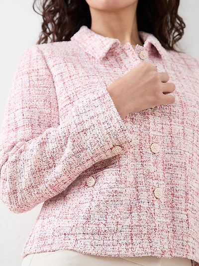 Knit Tweed Suit Jacket