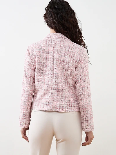 Knit Tweed Suit Jacket