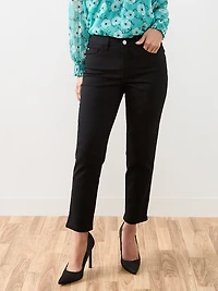Lilly Coloured Ankle Jean in Black